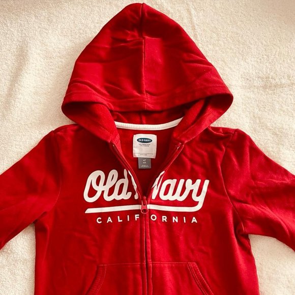 OLD NAVY RED COLOR HOODIE SIZE 4T - Picture 3 of 4